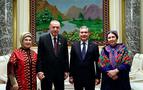 Türkmenistan'da Devlet Başkanı'nın eşi ilk kez Erdoğan’ın ziyaretinde görüntülendi