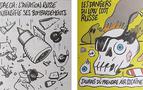 Charlie Hebdo düşen Rus uçağı ile ilgili karikatürler yayınladı