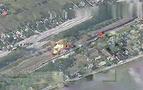 Rus füzeleri Ukrayna'nın mühimmat yüklü trenini böyle vurdu