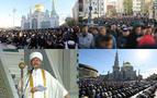 Rusya’da camiler dolup taştı, onbinler sokaklarda Bayram Namazı kıldı