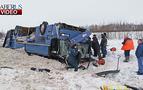 Rusya'da çocukları taşıyan otobüs devrildi: 7 kişi hayatını kaybetti