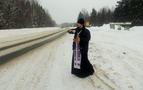 Rusya'da trafik kazalarına karşı yollar kutsandı