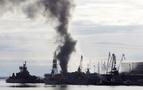 Mariupol'da Türk gemisi "Azburg"da yangın çıktı