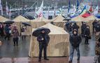 Ukrayna'da AB yanlısı göstericiler çadır kurdu