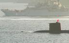 Olaylı Rus savaş gemisi denizaltı kontrolünde geçti