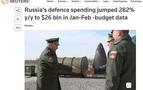 Rusya'nın savunma harcamaları geçen yıla göre %282 arttı