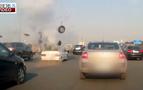 Arabanın LPG tankı bomba gibi patladı