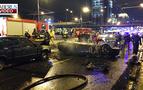 Moskova’da trafik kazasında 17 yaşındaki öğrencinin Ferrari’si yandı