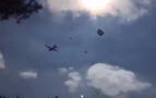 ABD'nin paraşütle indirmeye çalıştığı 3 zırhlı araç yere çakıldı - VİDEO