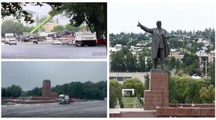 Orta Asya'nın En Büyük Lenin Heykeli Kaldırıldı