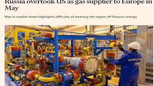 FT: Rusya, 2022'den bu yana ilk kez Avrupa'ya gaz tedarikinde ABD'yi geride bıraktı