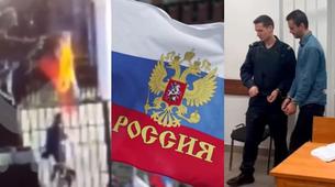 Rusya bayrağını yaktı, 10 yıl hapis cezası aldı