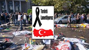 TÜRKİYE’NİN EN KANLI TERÖR EYLEMİNİ LANETLİYORUZ