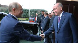 Erdoğan, Putin’le baş başa görüştü