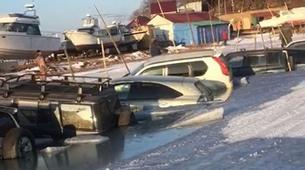 Rusya’da buz üstünde balık tutma macerası kötü bitti