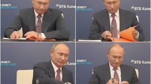 Sosoyal medyada gündem olan Putin'in turuncu dosya ile ne yapmaya çalıştığı ortaya çıktı- Video