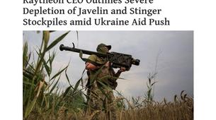 ABD silah üreticisi Raytheon: Ukrayna ABD'nin silah stoklarını tüketti