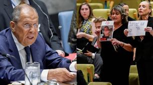 Lavrov'un BM'deki konuşması protestoyla kesildi