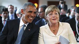 Obama Berlin'de, Rusya'ya yaptırımları görüşecek