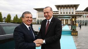 Özbekistan Cumhurbaşkanı Mirziyoyev Cumhurbaşkanlığı Külliyesinde