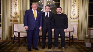 Zelensky, Trump ve Macron'dan Paris'te Üçlü Zirve