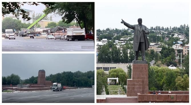 Orta Asya'nın En Büyük Lenin Heykeli Kaldırıldı