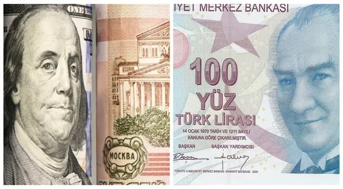 Dolara Karşı En Çok Değer Kazanan 3.Para Birimi Ruble, En Çok Değer Kaybeden TL