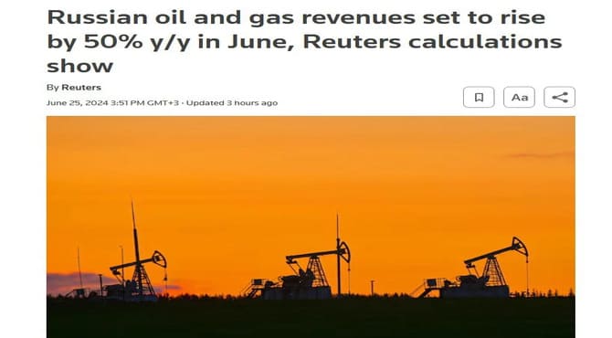 Reuters: Rusya’nın petrol ve gaz gelirleri Haziran’da %50 artacak