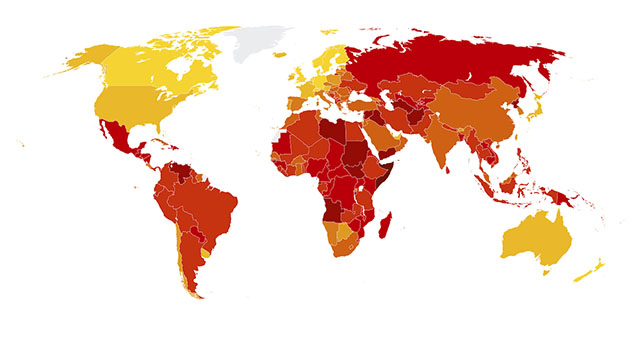 Uluslararası yolsuzluk endeksinde Türkiye 81, Rusya 135'inci sıraya geriledi