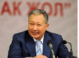 Bakiyev yüzde 86 oy oranı ile lider