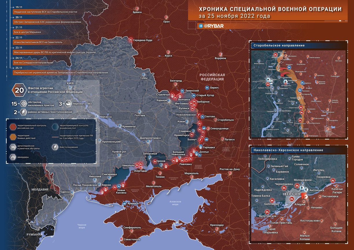26 Kasım:Ukrayna’da cephe haritası ve çatışmalarda som durum