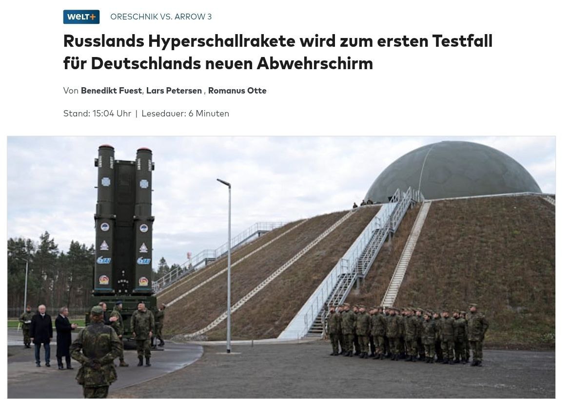 Almanya'nın Yeni Savunma Sistemi, 'Oreşnik' Füzesini Durdurmaya Hazır Değil