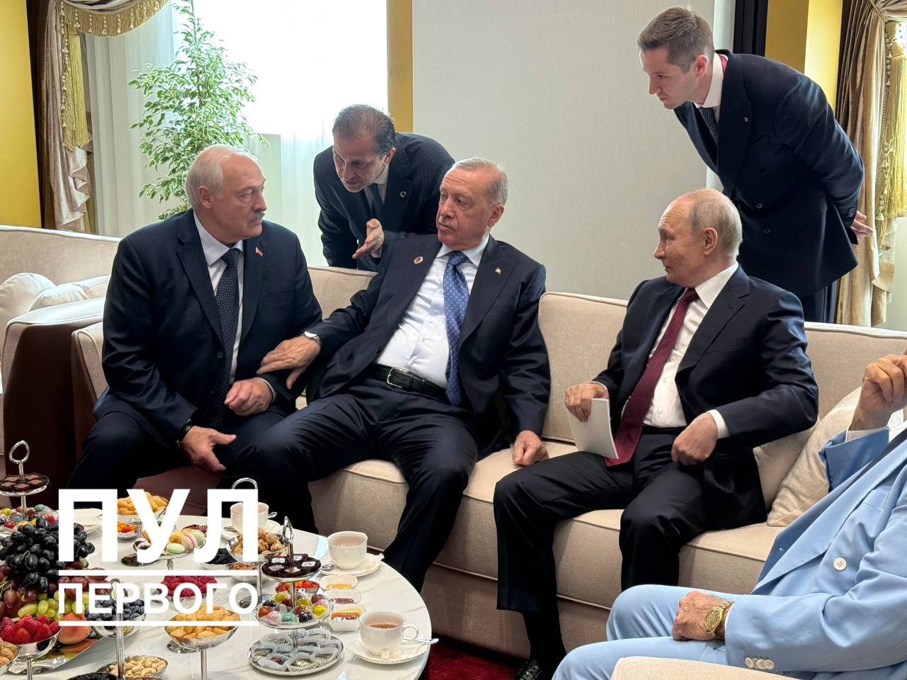 Erdoğan Putin Ve Lukaşenko ŞİÖ Zirvesinde Böyle Görüntülendi