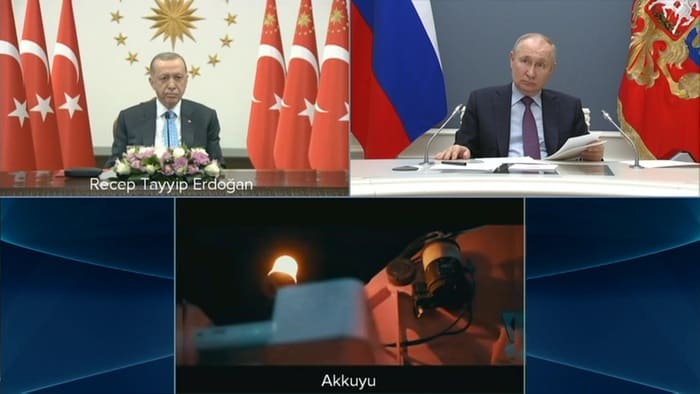 Erdoğan ve Putin, Nükleer Yakıt Töreni'ne çevrim içi katıldı