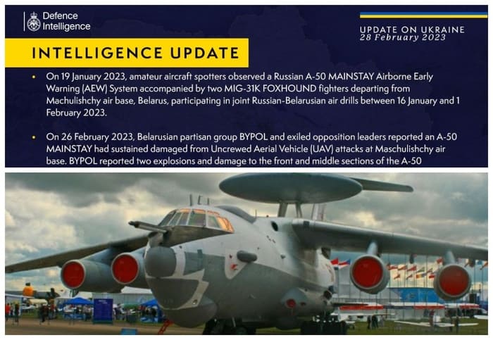 İngiltere Savunma Bakanlığı: Belarus’ta Rusya’ya ait A-50 gözlem uçağı vuruldu