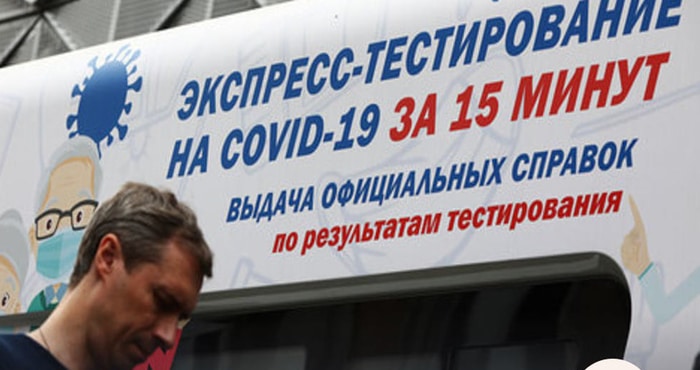 Moskova'da ücretsiz hızlı koronavirüs test noktaları açıldı
