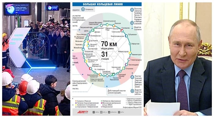 Putin, Moskova Büyük Çember Metrosu’nu hizmete açtı