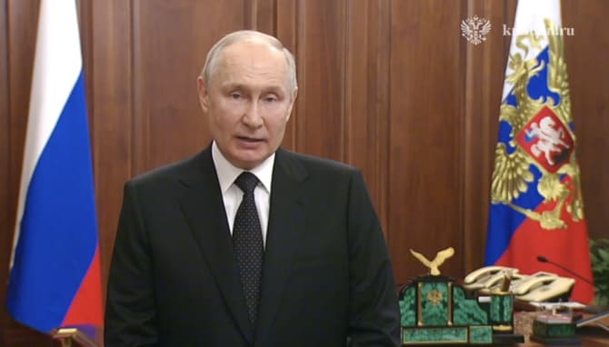 Putin: Wagner Rusya'yı sırtından bıçakladı, Orduya isyanı bastırma emri verdim!