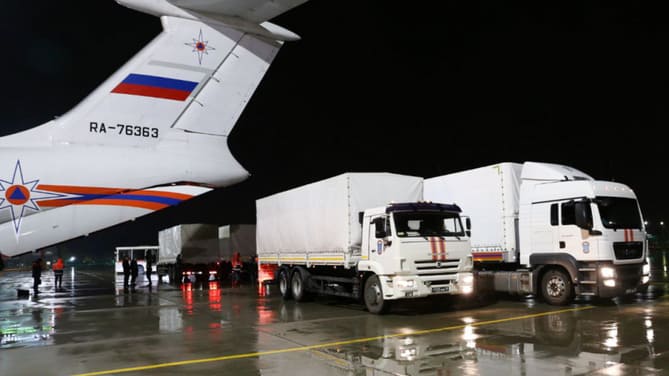 Rusya, Gazze’ye iki uçak dolusu insani yardım gönderdi