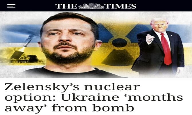 The Times: Trump Yardımı Keserse Kiev, Atom Bombası Yapmayı Değerlendiriyor’