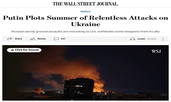 WSJ: Rusya, Ukrayna'ya Karşı 'Durmaksızın Yaz Saldırıları' Planlıyor