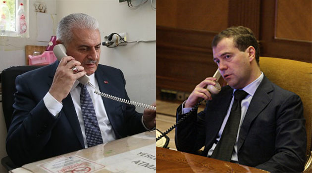 Yıldırım'dan Medvedev'e başsağlığı telefonu