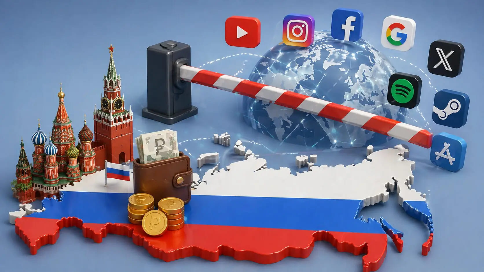 Uluslararası İnternet Trafiği Paralı Oluyor: 15 GB Limit, 150 Ruble