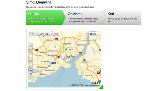 Yandex'ten interaktif Türkiye haritası