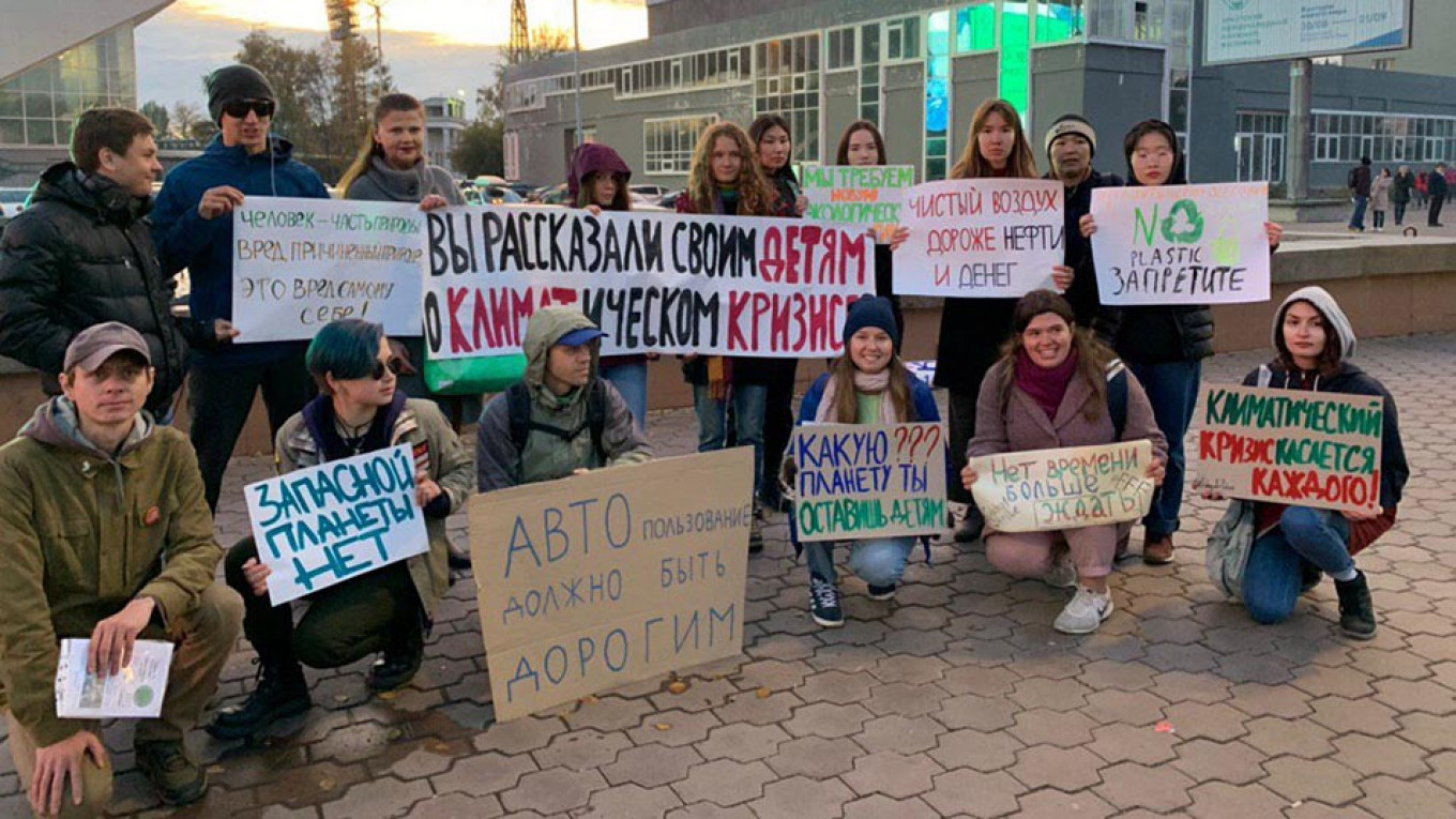 Rusya'da iklim değişikliği karşıtı gösteriler