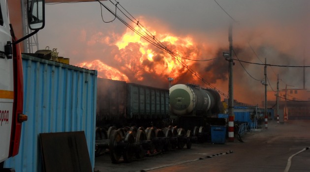 Rusya’da benzin yüklü tren alev alev yandı