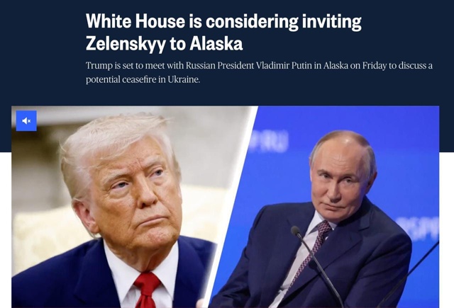 ABD, Zelenski'yi Alaska'daki Trump-Putin Zirvesine Davet Edebilir