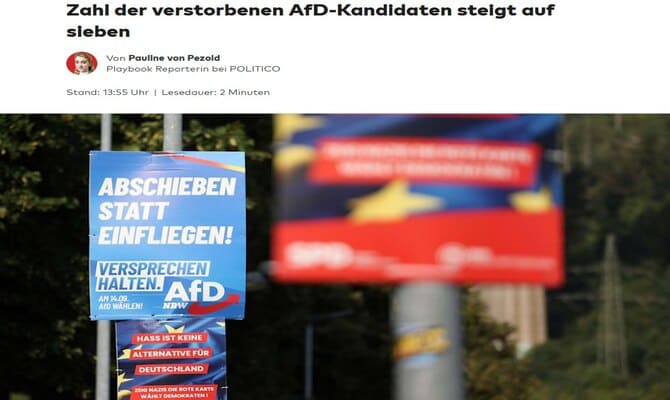 Almanya’da Ukrayna Karşıtı Muhalif 7 Aday Seçim Öncesi Şüpheli Şekilde Öldü