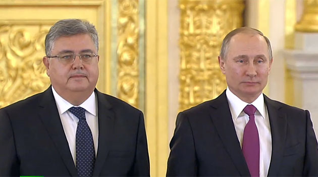 Yeni Büyükelçi Diriöz, Putin'e güven mektubunu sundu - VIDEO