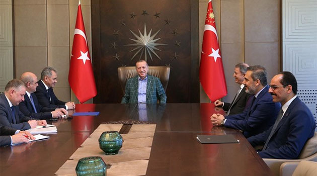 Erdoğan, Rusya Savunma Bakanı Şoygu ile bir araya geldi